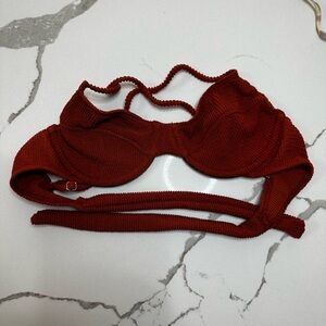 Skatie crinkle fabric Kate top cinnamon